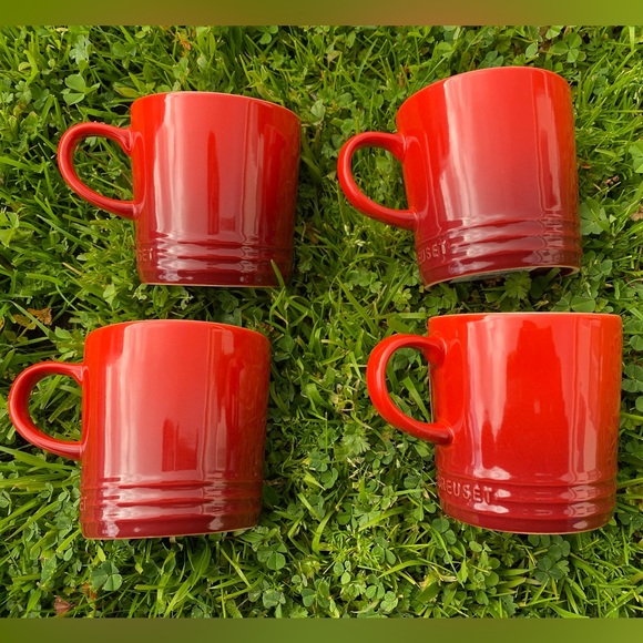 Le Creuset Dining Set Of 4 Le Creuset Coffee Mug Cerise Poshmark